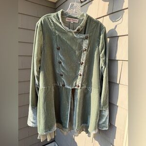 Free People Sage Velvet Jacket